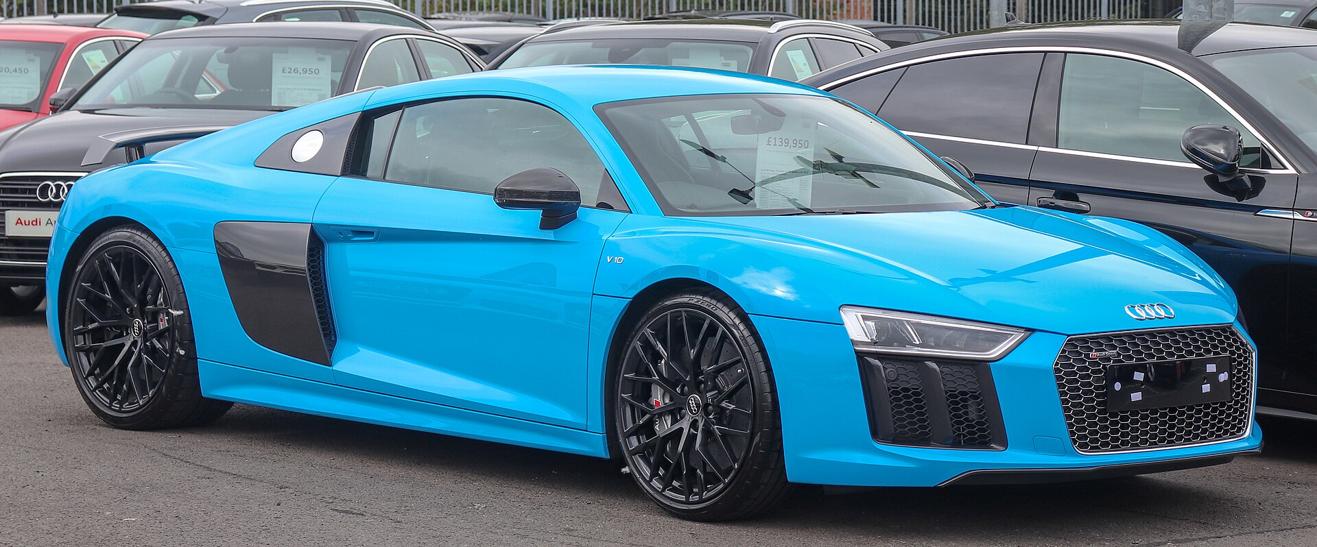 Audi R8 Modellbild für Schweizer Typenschein- und Fahrzeugdaten